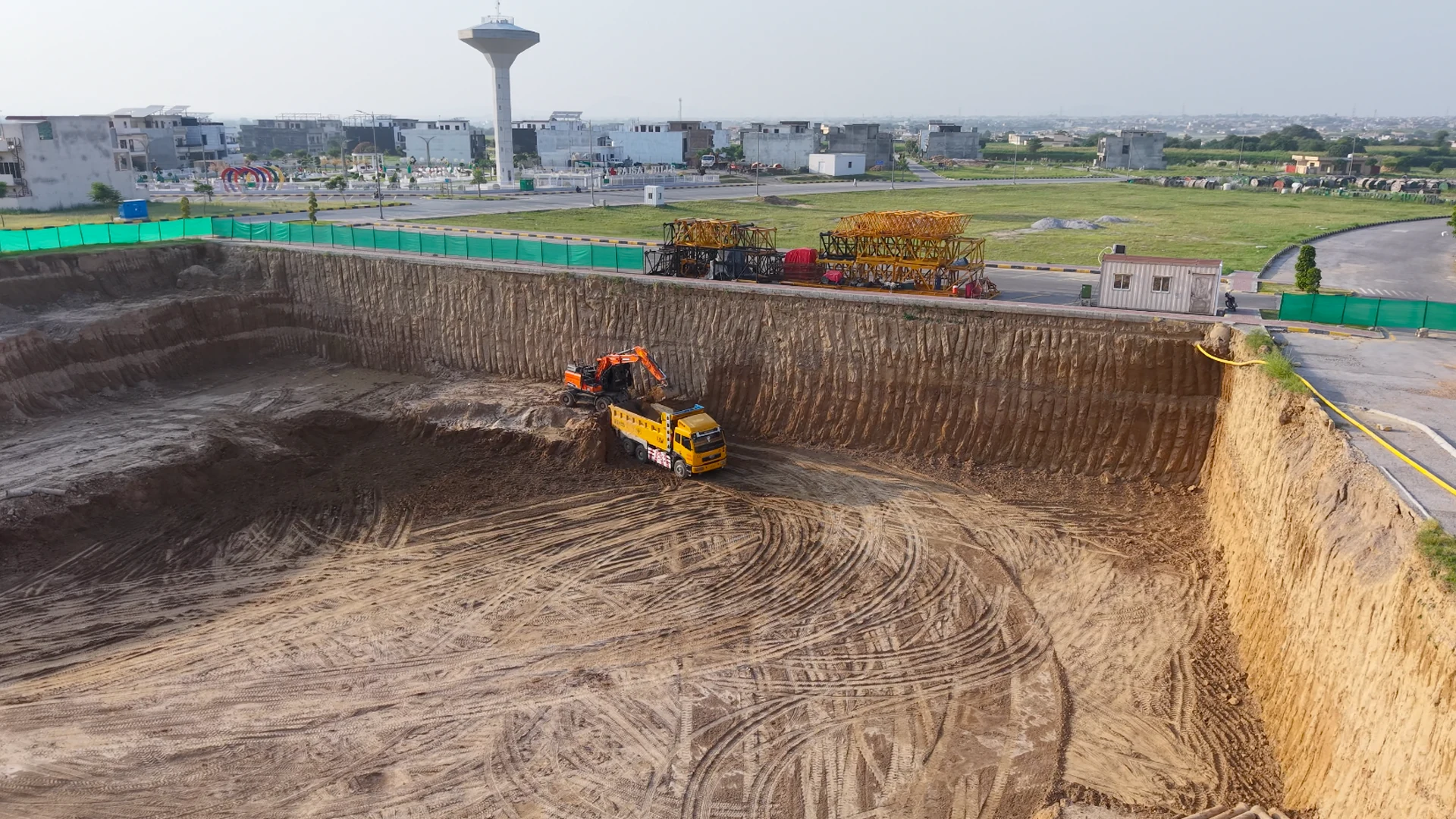 Construction site progress at Faisal Hills